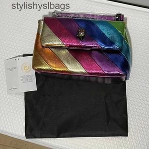 Cross Body British Brand London Multi-Color Patch Work Cross Bag For Women Designers Fashion Trend Handbag Pu Shoulder H240523