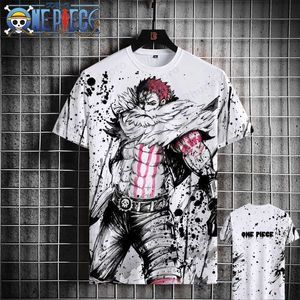 Мужские футболки Luffy All-in-One Forted Forted для Mens 2024 New Assolon Animation Collaboration Brand Summer Mens 3D Printing S2452406 S2452408
