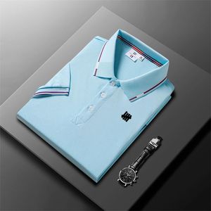 Sommer kurzärmelige Herren Polo-Hemd lässig atmungsaktive hochwertige hochwertige Baumwollgestrickte T-Shirt Casual Outdoor Sport Polo Shirt 240523