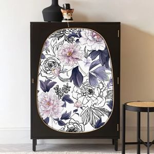 Lila akvarell Floral PVC Wallpaper Peel and Stick Furniture Flowet Cabinet Sticker Waterproof Selfadhesive Room Wall Decor 240523