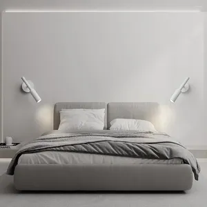 Lampa ścienna 7W AC85-265V LED czarna/biała skorupa Nowoczesna minimalistyczna osadzona wysoka jasność 3 lata gwarancji