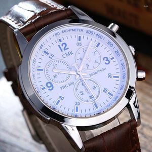 Wristwatches 2022 High Quality Brand Men Watches Casual Fashion Men's Leather Strap Quartz Watch Outdoor Sports Blue 3 Color 2999