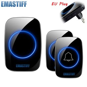 Home Welcome Doorbell Intelligent Wireless à prova d'água 300m Remoto UE AU UK US Plug 43Hz Smart Door Bell Chime 240516