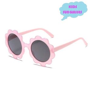 Sonnenbrille 2024 süße Sonnenblumen Kinder Sonnenbrille Modebrille für Kinder Blüten Brillen Gafas de Sol Großhandel Brillen Y240523