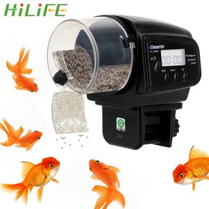 Auto Feeders Aquarium Fish Feeder LCD Display 100ML With Timer Feeding Dispenser Tool For Aquarium Fish Tank 240516