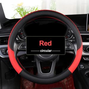 Steering Wheel Covers Truck Lorry Van Auto Car Cover Wrap Large Passenger 36 38 40 42 45 47 50 CM Red Black Braid On Protector