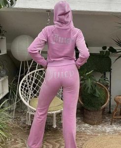 Kvinnors träningsdräkter sammet sömnadsdräkter outfit Tvådelt jogging set velor sweatshirt Met Hoodie Pants Suit Womens LC