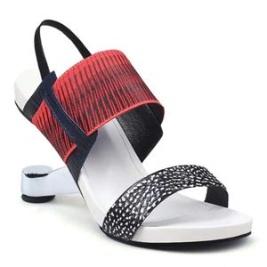 High 2024 Ladies Gladiator Sandals Dilalula Strange Heels blandade färgparty Dating Summer Women Shoes Womansa A4C