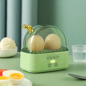120W Electric Egg Boiler Smart Steamer Timing Egg Cooker Mini Breakfast Machine 2 Egg Portable Steamer Automatic Power Off 220V 240523