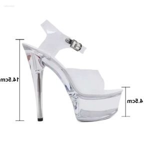 Crystal trasparente sexy tacchi alti sandali donne donne estate pvc cinghia piattaforma scarpe tallone 7-20 cm donna gladiat bd2