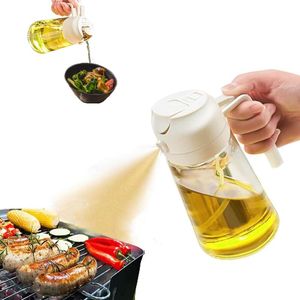 Ölkoch, Olivenöl -Sprühgerät - vielseitiges Küchenwerkzeug gesundes Kochen 2 in 1 Spender Flasche für Luftfritteusen, Salate, Grills, leichte Mahlzeiten