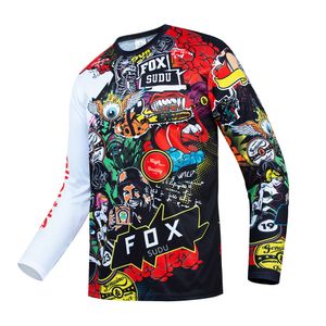 5U6JメンズTシャツFOX SUDU MENS CYCLINGTシャツクロスカントリーオートバイマウンテンバイクスピード削減スーツロングスリーブクイック乾燥