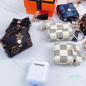 Party Favor Creative Old Flower Leather Key Chain Tassel Zero Wallet Portable Mini Storage Headset Small Bag Pendant Wholesale