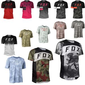 XH1Z camisetas masculinas camisetas masculinas camisa de bicicleta de montanha da estrada Off-road Ranger Ranger Fox MTB Jersey Racing de manga curta