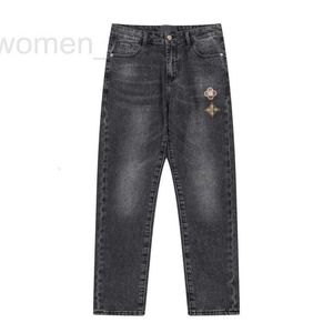 Erkekler Kot Designer Luxurys Designers Jeans Sıkıntılı Franf Moda Pembe Deri Baskılı İnce Fit Retro Strt Sıradan Spor Pantolon Tasarımcısı 4v8p
