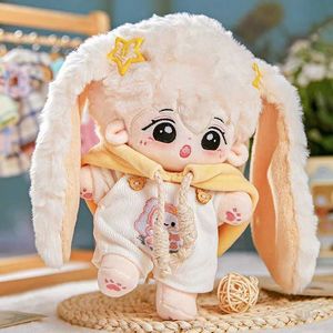 Dockor Kawaii Plush Cotton Doll Idol Fill Superstar Character Doll Cute Animation Long Rabbit Ears Star Doll Can Change Clothes Gift S2452307