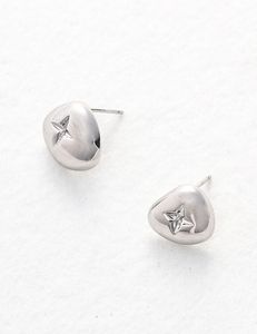 24SS Новая дизайнерская серьга серебряные серебряные серьги серебряных серебряных серебряных серебря