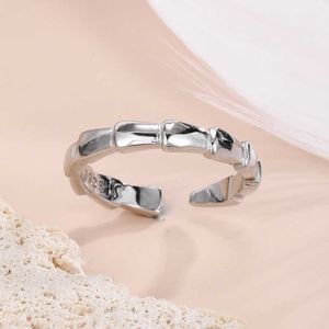 BU Кольца персонализированное дизайнерское кольцо S925 стерлинговое серебряное геометрическое кольцо с регулируемым открытием простых и элегантных высококачественных украшений