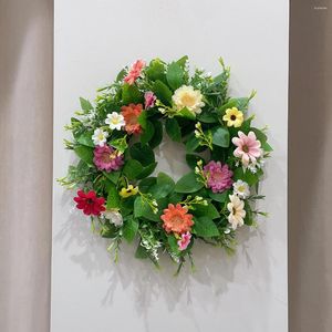 Dekorativa blommor 1 PC Spring/ Summer Artificial Wreath Wedding/ Holiday Party Decorations Courtyard/ Ytre Door/ Wall Home Decor Flower Flower