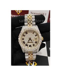 Luksusowe nowoczesne zegarki diamentowe Eleganckie zegarki Moissanite dostępne na wysokiej jakości zegarkach od indyjskiego dostawcy