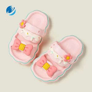 Mo Dou Girls Sandals Summer Soft Baby Toddler Eva非滑り止め弓の花の花素敵な通気性靴ウェアラブル快適240523