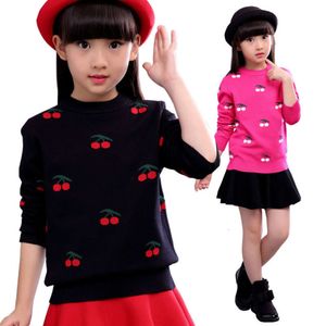 2021 Autumn Winter Cotton Sweater Top Girls Baby Kids Pullover Cartoon Sweaters Wear Coats Children Kläder 6 8 10 12 år L2405 L2405