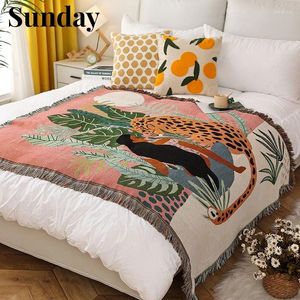 Одеяла в стиле стиль для пикника для пикника на открытом воздухе коврик для кемпинга Ins American Vintage Cover Home Decor Dec