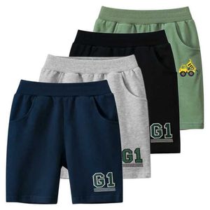 Shorts Shorts Childrens Shorts Summer New 2024 Boys Pants Elastic Waist Letter Printing Sports Shorts Childrens Clothing Direct Shipping WX5.22