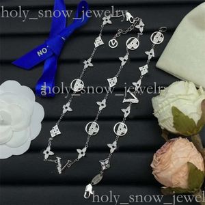 louiseviution jewelry designer necklace luxury bracelet classic 18K gold jewelry 925silver Necklace fashion Choker Flower Letter Necklace bracelet 869