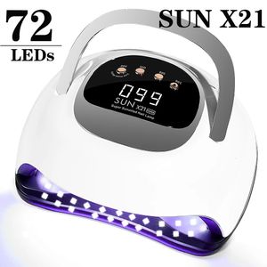 72LEDS LED LED UV Lâmpada para unhas Lâmpada de manicure com função de memória Lâmpada de unhas LED Professional para unhas Ferramentas de salão de salão 240523