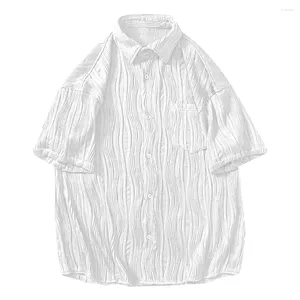 Bloups feminina férias camisa diária manga curta colorida simples coloração de verão de verão topo lapel casual básico solto