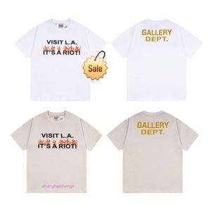 メンズジェリリーダプトショーツデザイナーカジュアルクラシックアルファベットプリントベーシックTシャツの男性と女性愛好家ルースハイストリート半袖