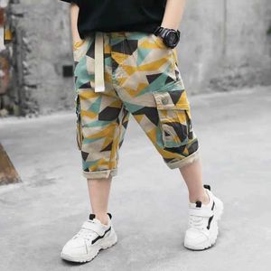 Shorts Shorts New Boys Camouflage Shorts Summer Casual Cotton Childrens Shorts Youth Childrens Shorts 4 6 8 10 12 14 år gammal WX5.22