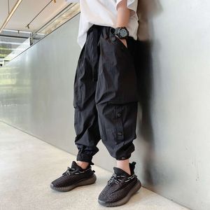 2023 neue Teenager Kinder neun Punkte Hose Lose weiches dünne Modetrendy Sommer 4-14 Jahre Kinder Casual Hosen für Jungen Mädchen L2405