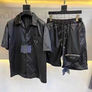 Traccetti da uomo Designer Shirt Shirt Spring/Summer Emblem Trendy Emblema Short Slve Flip Collar Set e Women's Work Zipper Coat Rebt