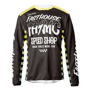 メンズTシャツメンズファストハウスサイクリングクイックドライモトクロスジャージーダウンヒルマウンテンバイクDHシャツMXモーターサイクル衣料ロパ