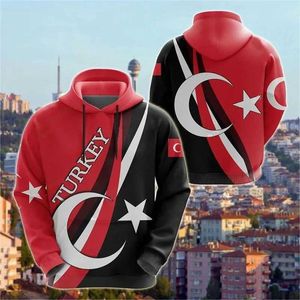 Herrtröjor tröjor kalkon flagga 3d tryckt herr skrämmande djur vargmönster tröja casual kvinnors pullover vinter hoodies tröja kläder topp t240523