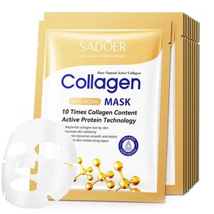 10pcs sadoer colágeno máscara face máscara hidratante máscara de lençol de cuidados com a pele hidratante