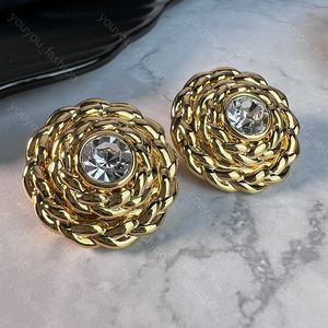 Fashion Gold Flowers Earrings Stud Love Earrings Luxury Brand Designer Geometric Studs Charm Red Gem Jewelry Gifts Classic Accessory With Box High Quality -7