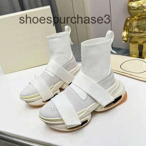 Stövlar tjocka toppskor kvinnor sneaker sportstrumpor stickade steg balmain farbror sula kvalitet mens elastiska par balmain designer våren hösten 7o6b