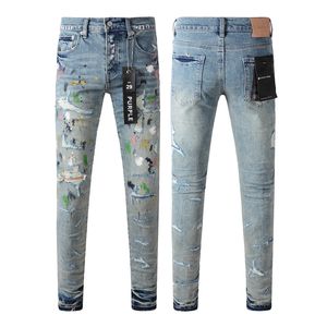 jeans designer lila jeans designer byxor män jeans mode orolig rippade cyklister kvinnor denim last för män svarta byxor