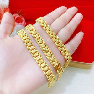 AU750 Gold Rich 18K Armband Herrenhering Real Watch Chain Schmuck 999 Highend Matching kann angepasst werden 240520