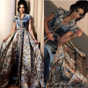 Eleganta aftonklänningar Mellanöstern Dubai Abaya Kaftan Kleider Formell 2020 Prom Gowns Party Dress Evening Wear Robe de Soiree 232x