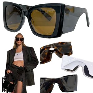 Óculos de gama de óculos de designer óculos de sol da marca de luxo feminino feminino preto perna de férias resort de praia copos casuais sem óculos 238z