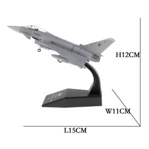 Aircraft Modle 1 100 Scale EF-2000 Aircraft Helicopter Die Casting Model Aircraft Name S2452344 S5452138