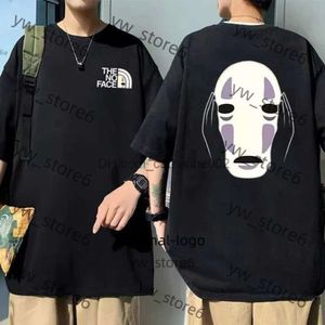 Męskie koszulki japońskie anime no twarz man graficzne graficzne koszulki 90s unisex manga tshirt mężczyzn kobiety letnie moda mody casual ponadwymiarowe T-koszule 7757