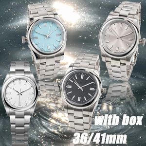 Oglądaj zegarki damskie pierścień diamentowy 36/41 mm damski kalendarz automatyczny klasyczny silikonowy pasek szafirowy fluorescencyjny męski zegarek z pudełkiem