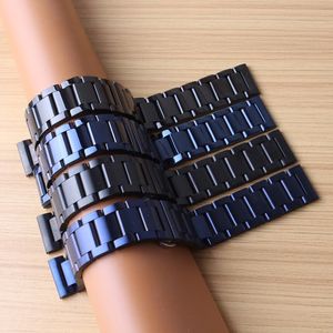 Bandas de relógio de aço inoxidável azul Metal Metal Alta qualidade Pulseiras de cinta de relógio 20mm 22mm FIT SAMSUNG Gear