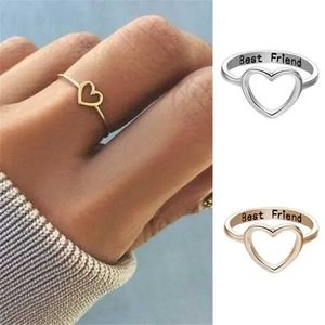 Anelli di coppia Delysia Kings Best Friend and Good Friend Hollow Ring S2452301