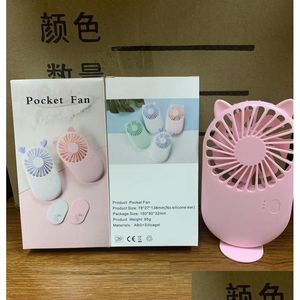 Electric Fans Portable Rechargeable Fan Usb Charging Cool Removable Handheld Mini Outdoor Pocket Folding Party Favor Dhs Drop Delive Dhwc3